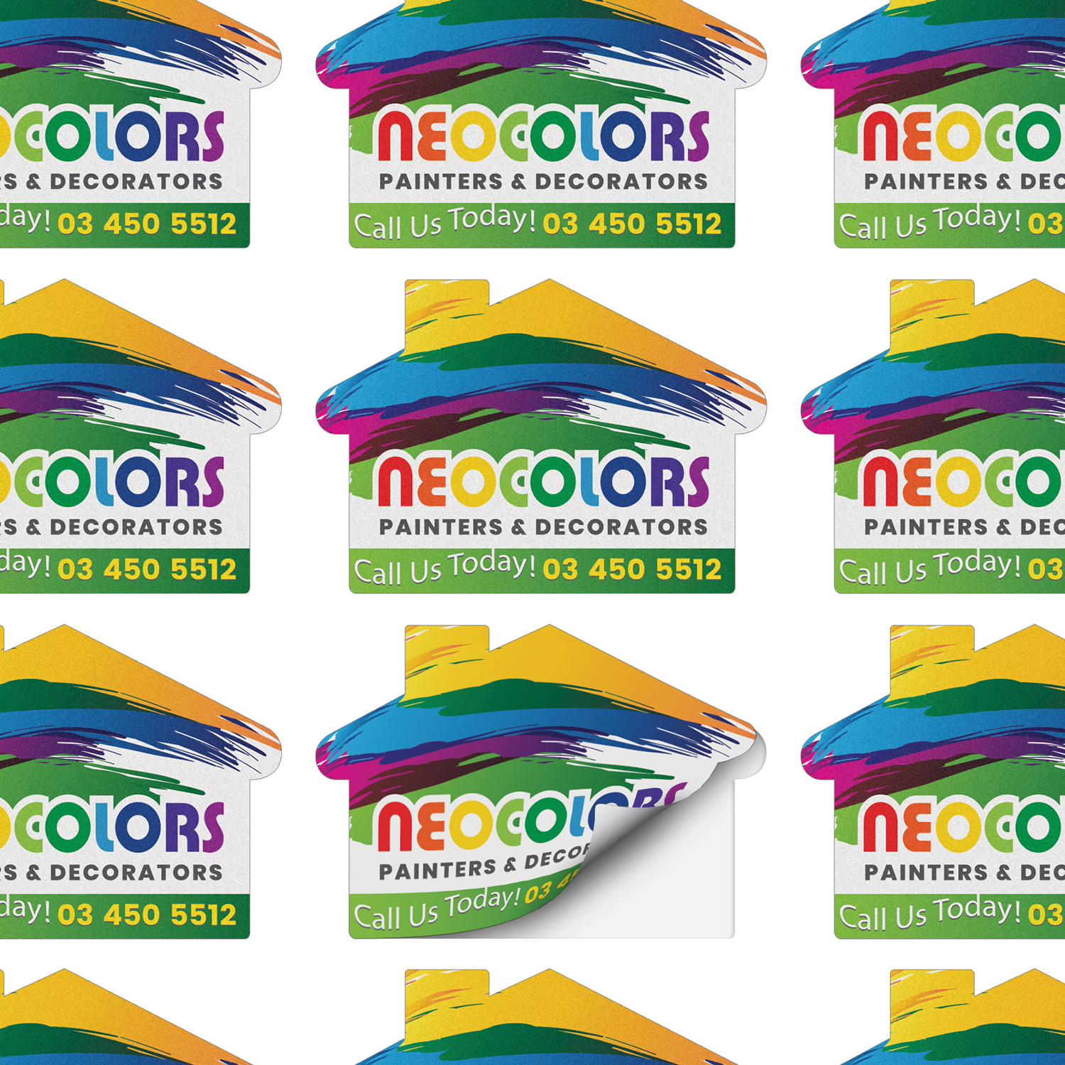 AD Labels 70 x 50mm - House Shaped
