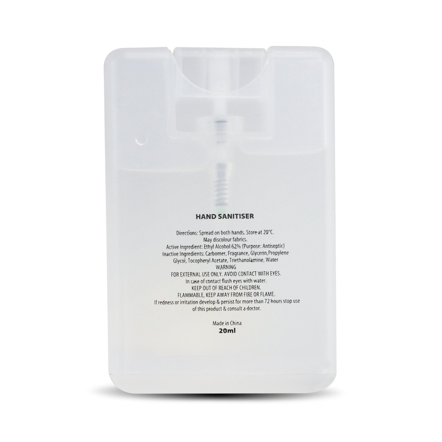 Hand Sanitiser Card