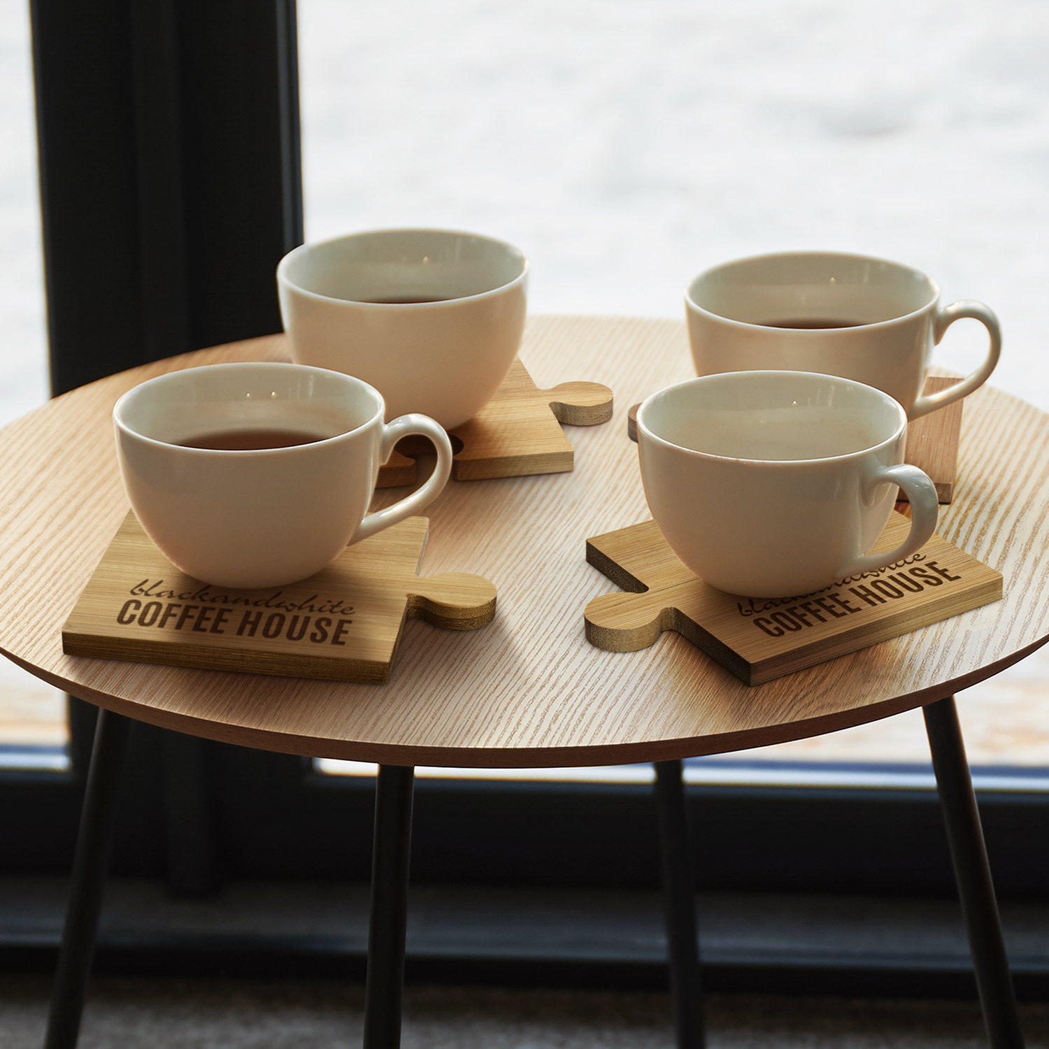 NATURA Puzzle Coaster - Set of 4